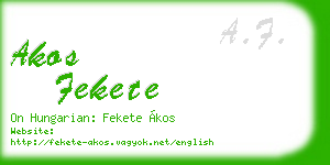 akos fekete business card